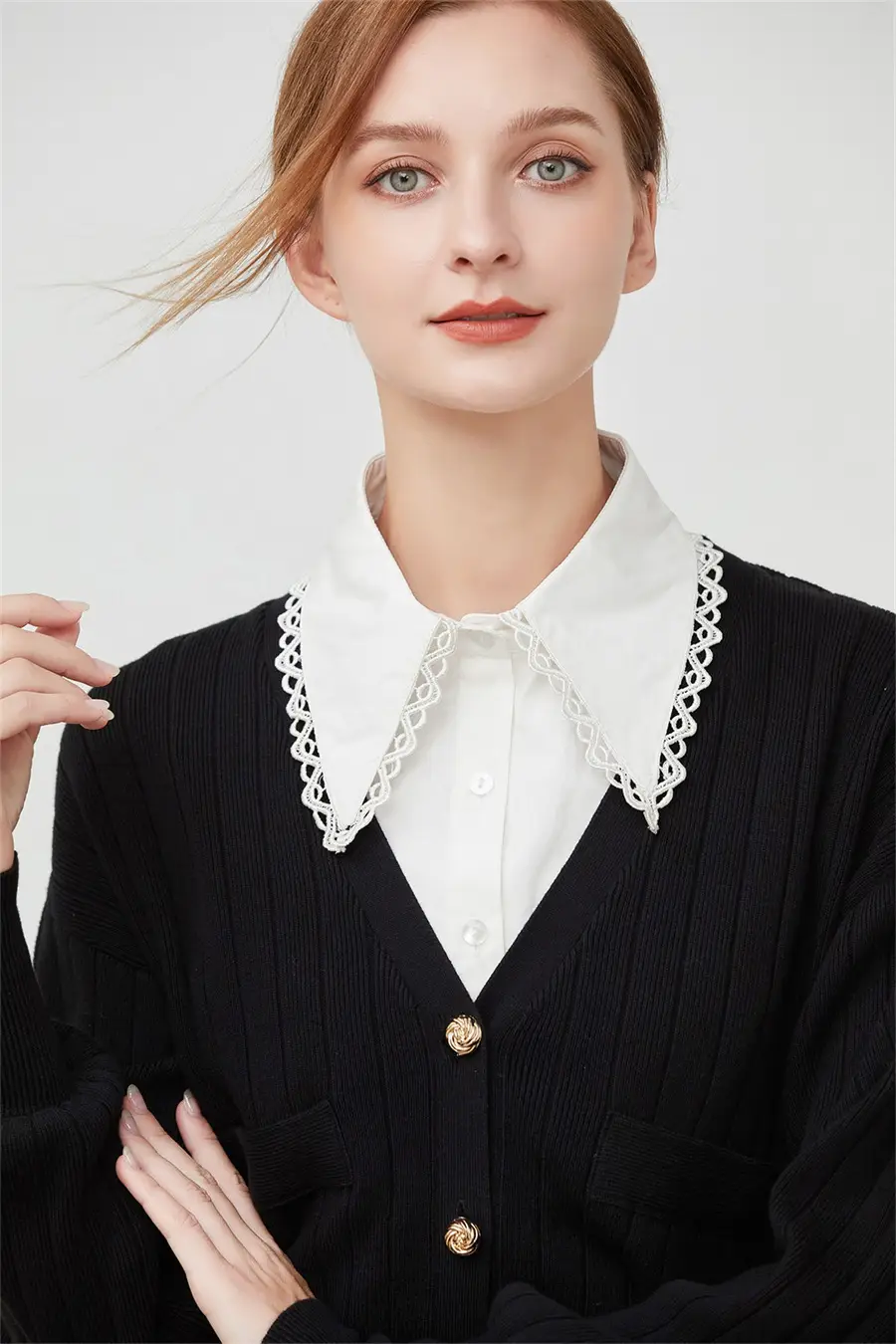 Lace Collar Fake Shirt for Women Autumn Winter — feature 8