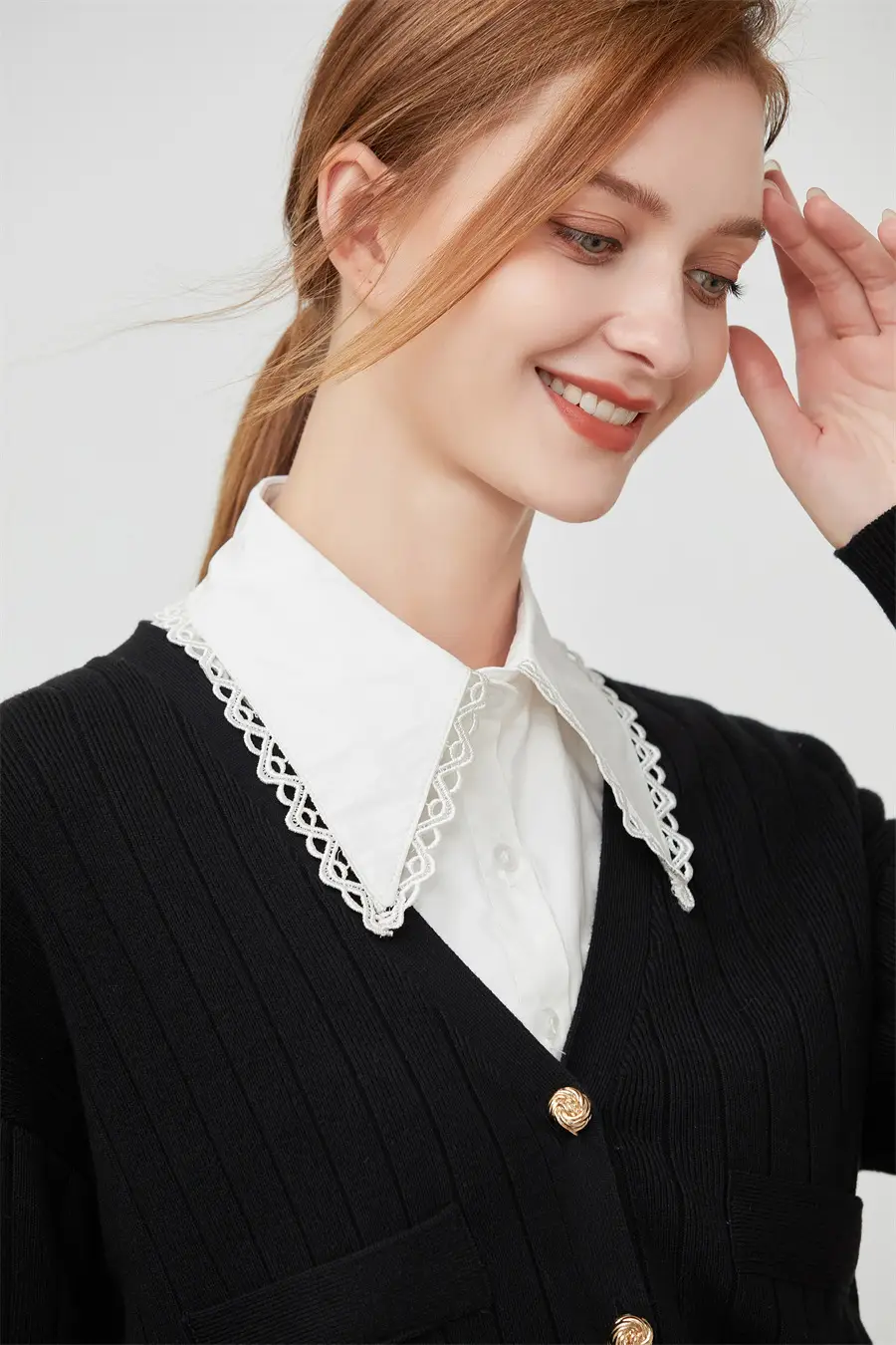 Lace Collar Fake Shirt for Women Autumn Winter — feature 9