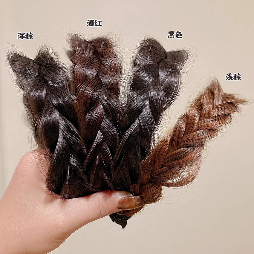 Black Brown Fish Bone Hairband for Women