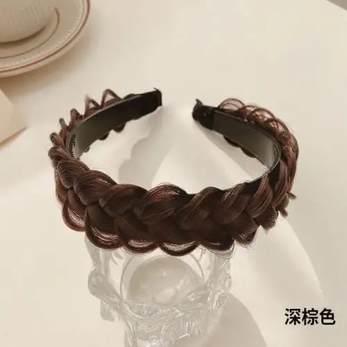 Black Brown Fish Bone Hairband for Women