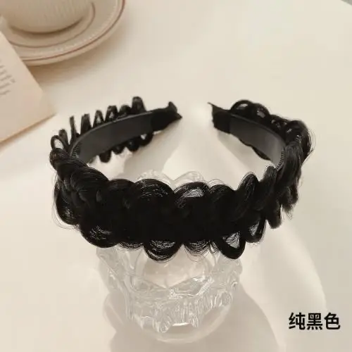 Black Brown Fish Bone Hairband for Women