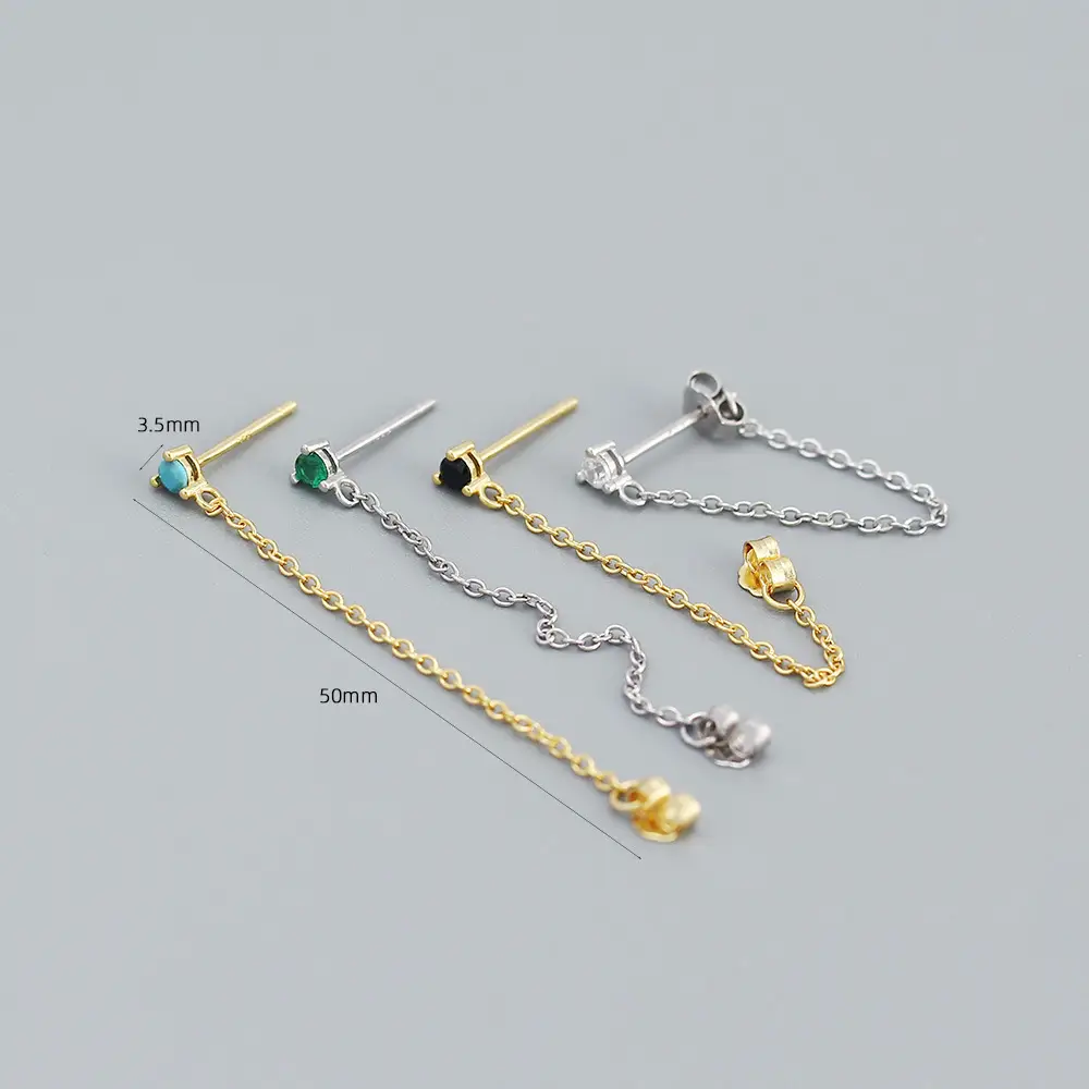 S925 Silver Zircon Earrings for Women - Image 12