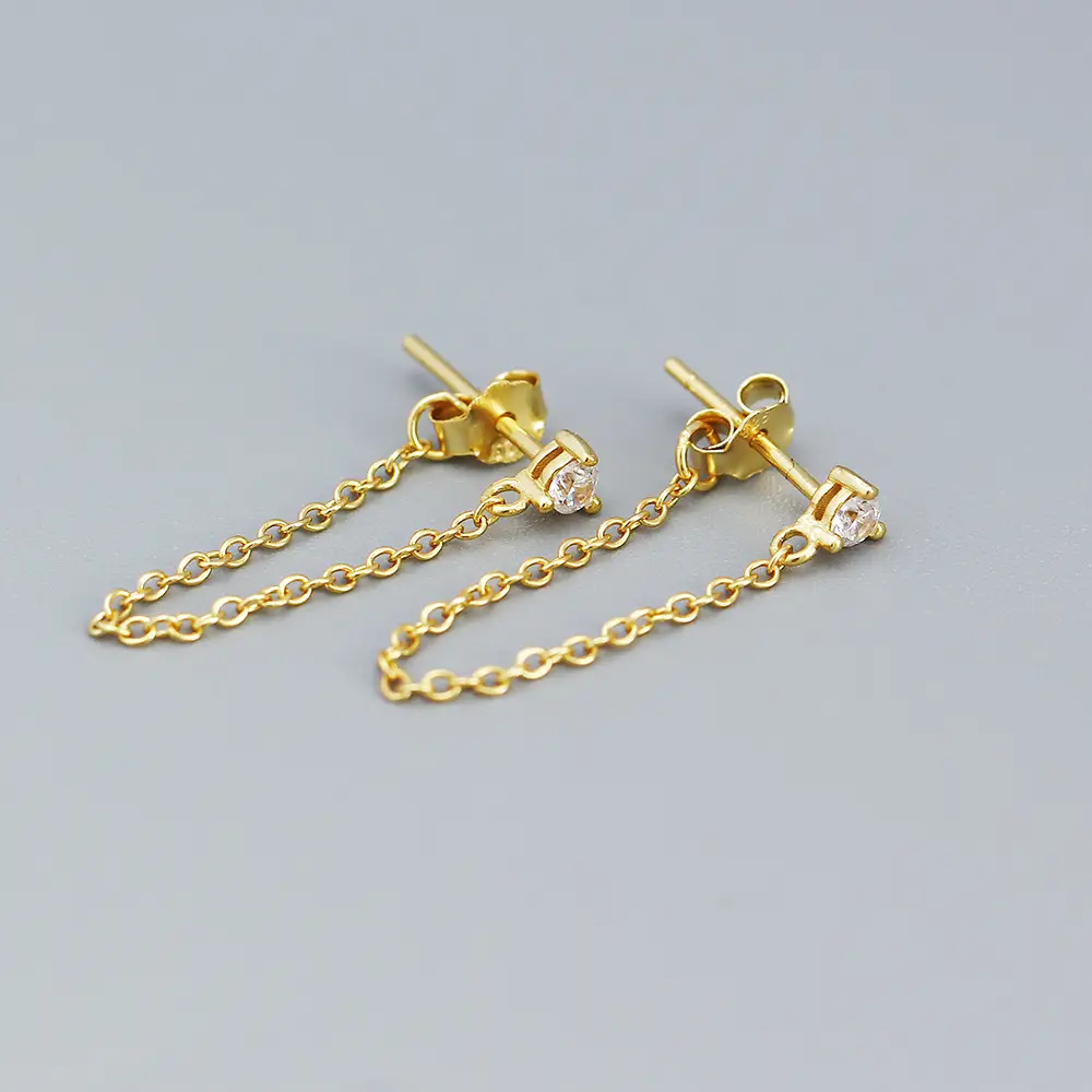 S925 Silver Zircon Earrings for Women - Image 2