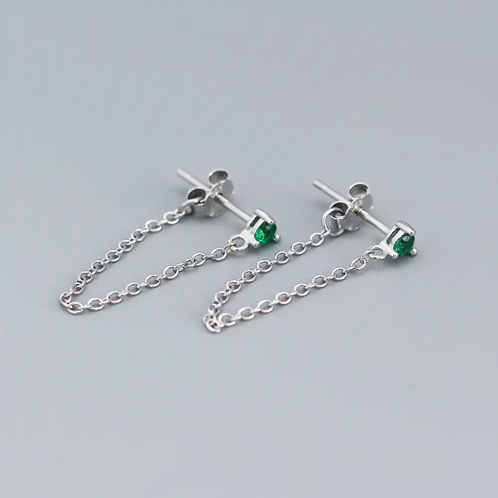 S925 Silver Zircon Earrings for Women - Image 5