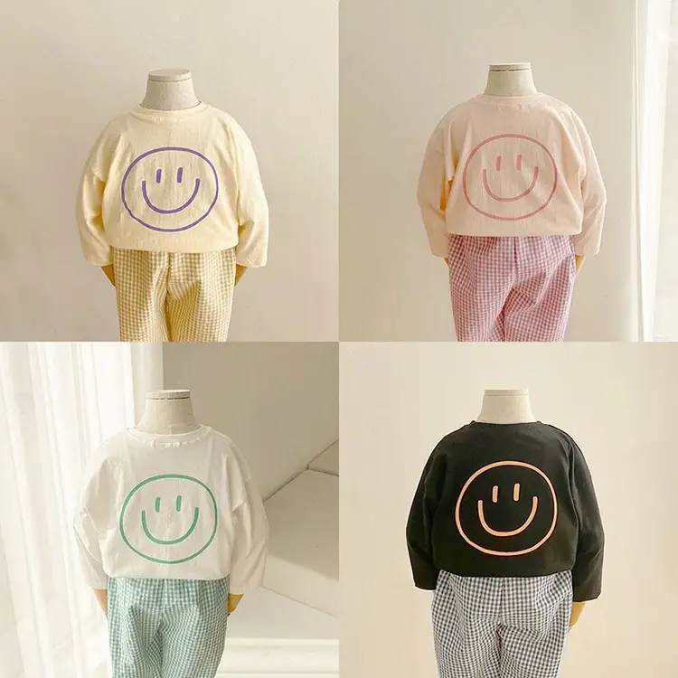 2026 Autumn Boys Smiley Face Plaid Pants Suit — feature 10