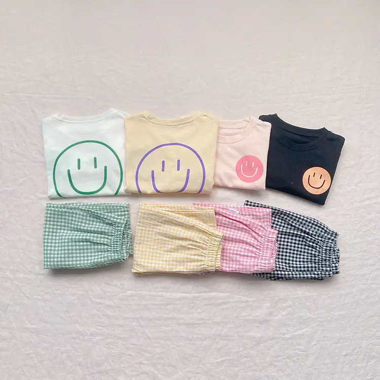 2026 Autumn Boys Smiley Face Plaid Pants Suit — feature 16