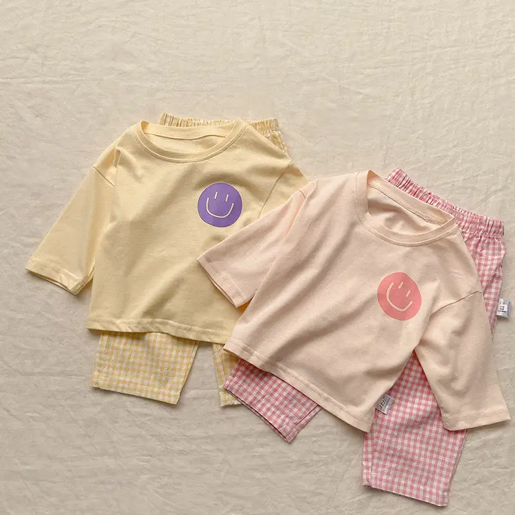 2026 Autumn Boys Smiley Face Plaid Pants Suit — feature 20
