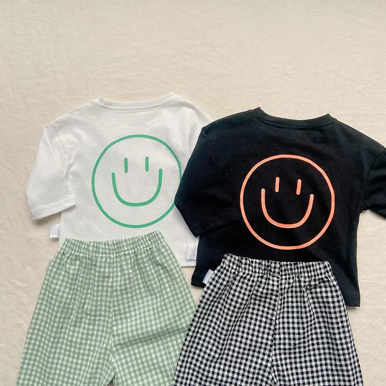 2026 Autumn Boys Smiley Face Plaid Pants Suit — feature 24