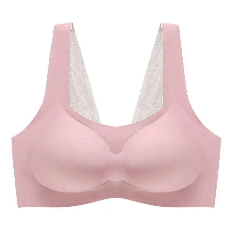 Purple Seamless Thermal Bra for Women, No Rims, Small Square Collar, Back Buckle, Breast Retracting, Anti-Sagging - Image 2