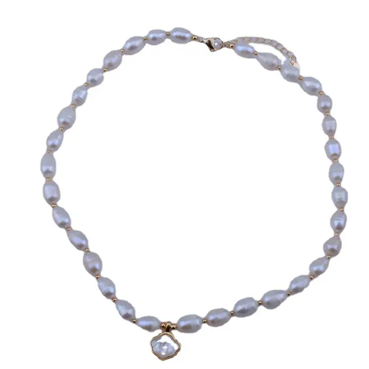 Zhuji Freshwater Pearl Necklace 7-8mm Gold Plated