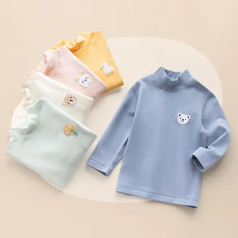 Baby Velvet T-Shirt Warm Winter Long Sleeve Top - Image 6