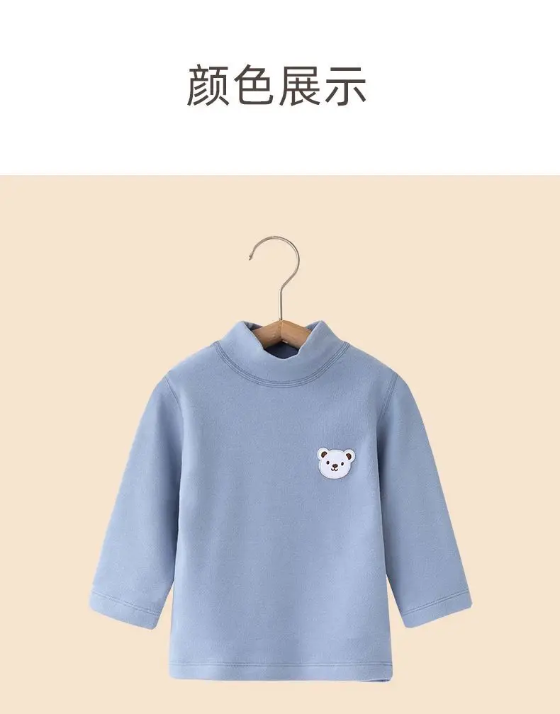 Baby Velvet T-Shirt Warm Winter Long Sleeve Top — feature 14