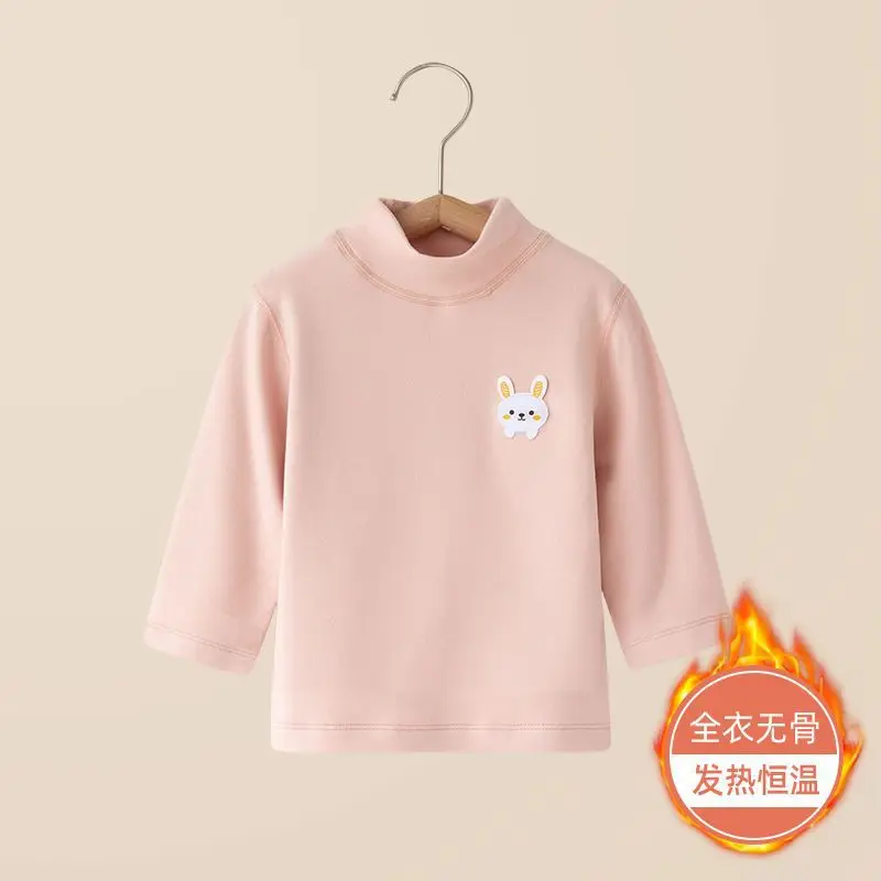 Baby Velvet T-Shirt Warm Winter Long Sleeve Top - Image 3