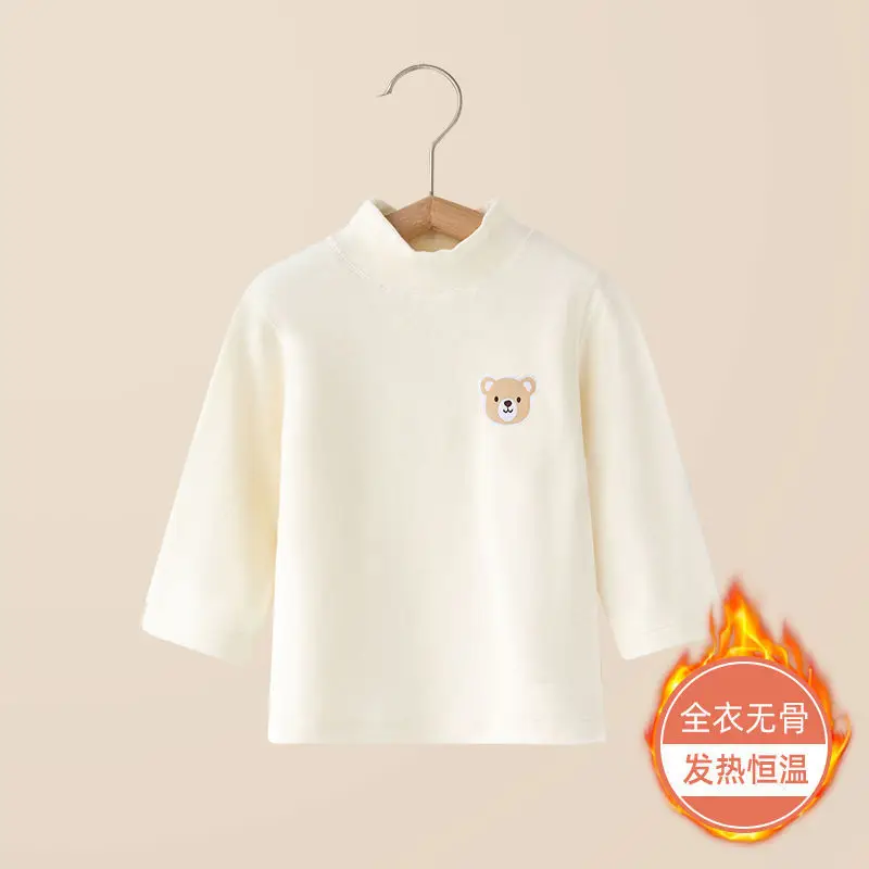 Baby Velvet T-Shirt Warm Winter Long Sleeve Top - Image 5