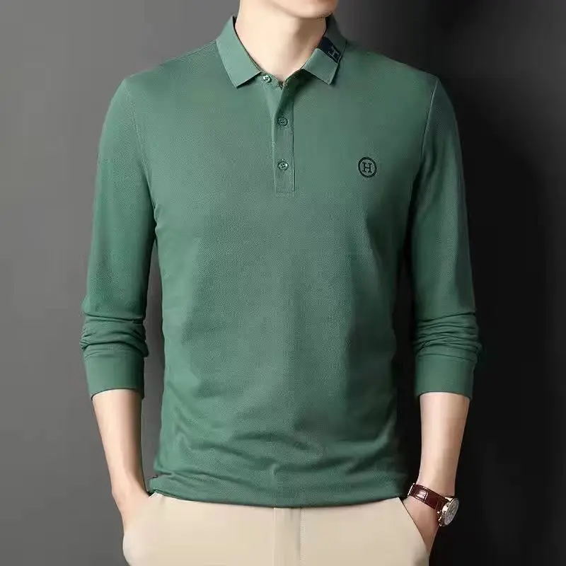 Men Embroidered Polo T-Shirt Grey Medium