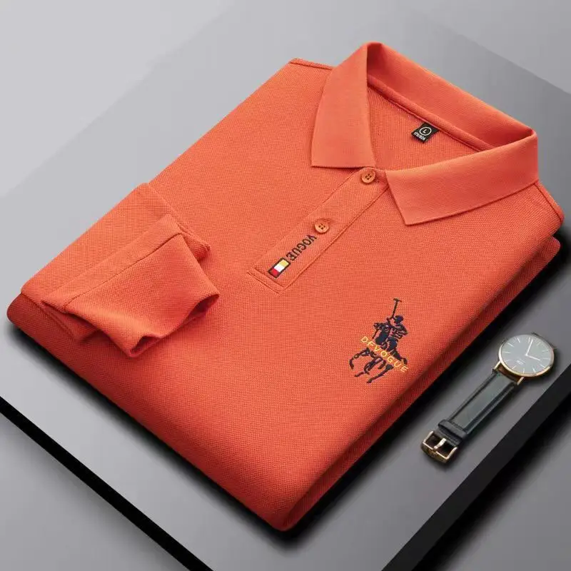 Men Embroidered Polo T-Shirt Grey Medium