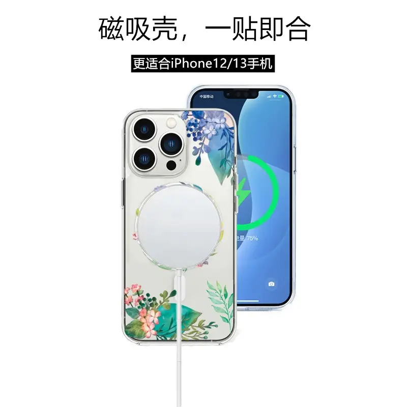 Apple iPhone 16E Magnetic Case with Floral Design