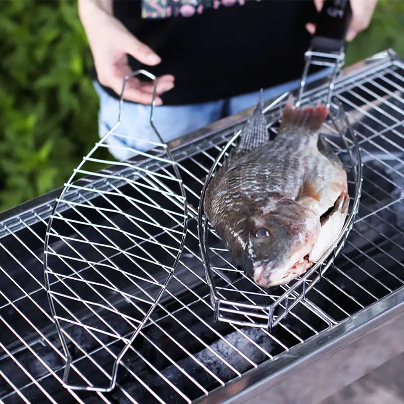 Grilled Fish Clip Outdoor BBQ Tool Thick Net - Image 5