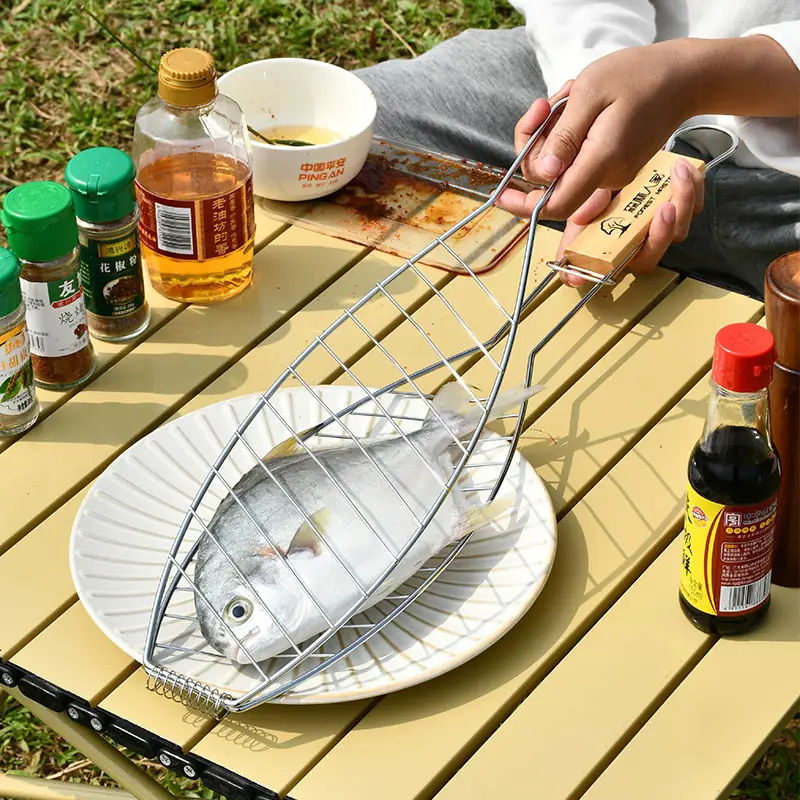 Grilled Fish Clip Outdoor BBQ Tool Thick Net - Image 6