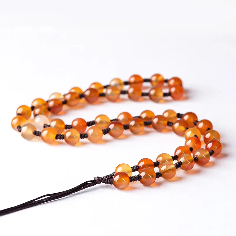 Natural Red Ate Pearl Bead Necklace for Men Women - Image 5