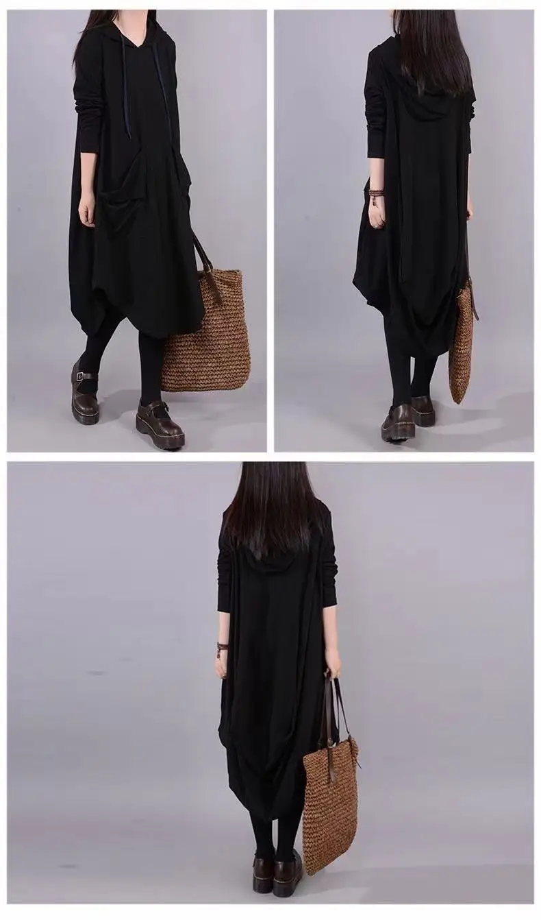 2026 Autumn Hooded Mid-Length Dress for Plus Size Women — feature 8