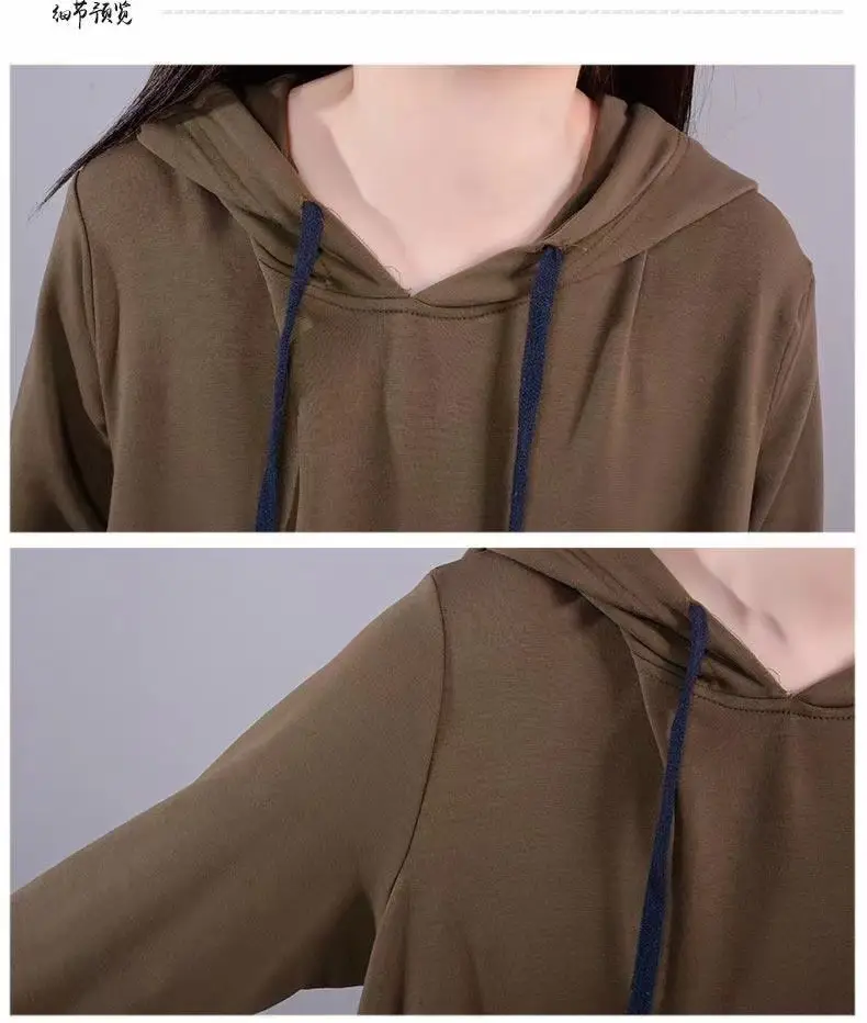2026 Autumn Hooded Mid-Length Dress for Plus Size Women — feature 9