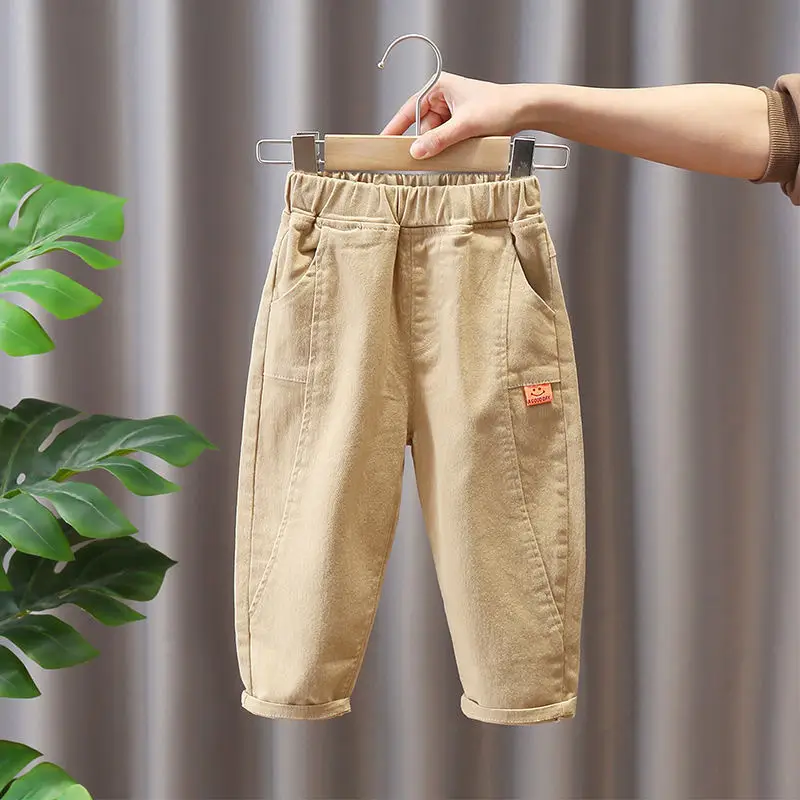 Boys Fleece Lined Black Cargo Pants Loose Fit 2026