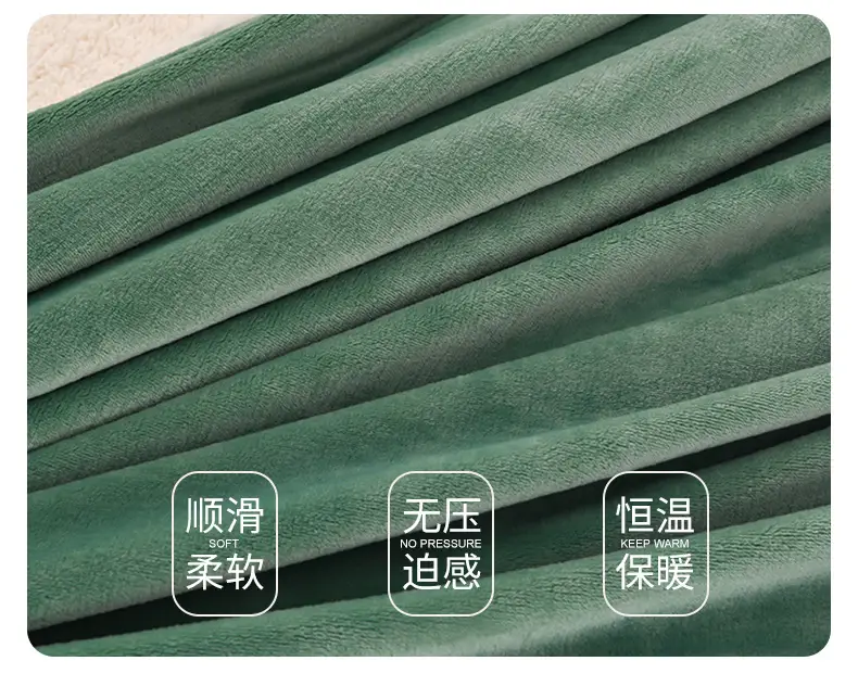 Green Thick Milk Fluff Blanket for Kids & Adults — feature 14
