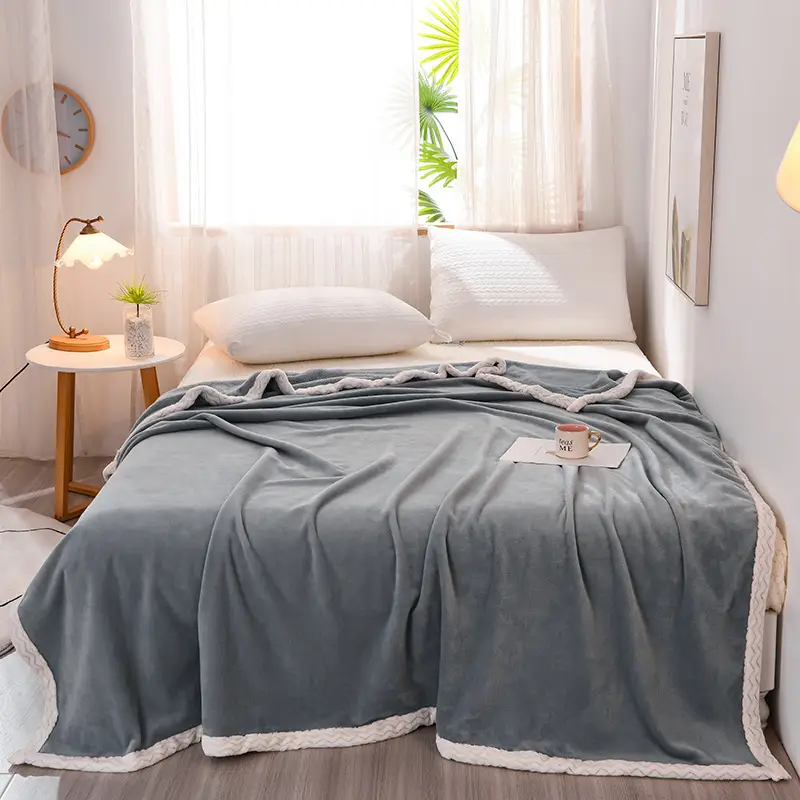 Green Thick Milk Fluff Blanket for Kids & Adults - Image 5