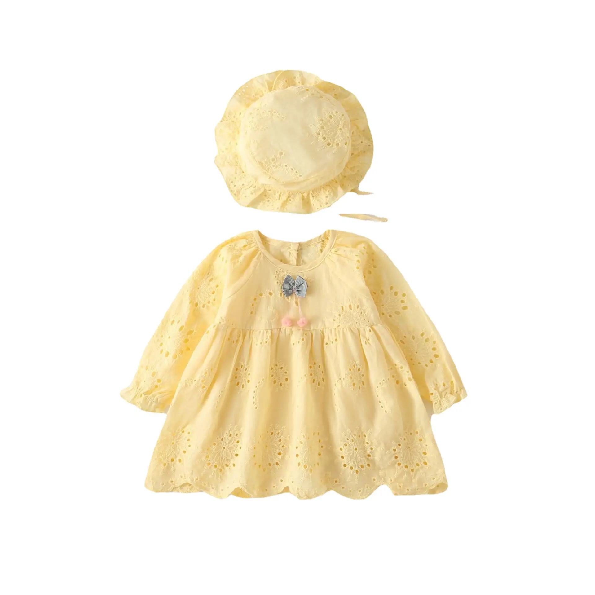 Yellow Korean Style Baby Jumpsuit Set for 0-2Y - Image 3