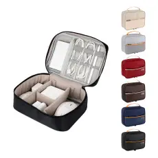 Three-Layer Digital Travel Bag Gray Orange 21x28cm — feature 16