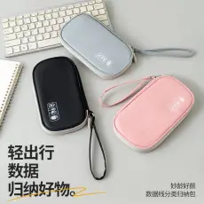 Three-Layer Digital Travel Bag Gray Orange 21x28cm — feature 20