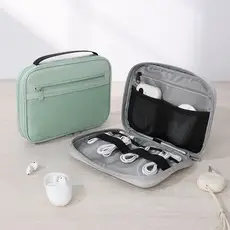 Three-Layer Digital Travel Bag Gray Orange 21x28cm — feature 6