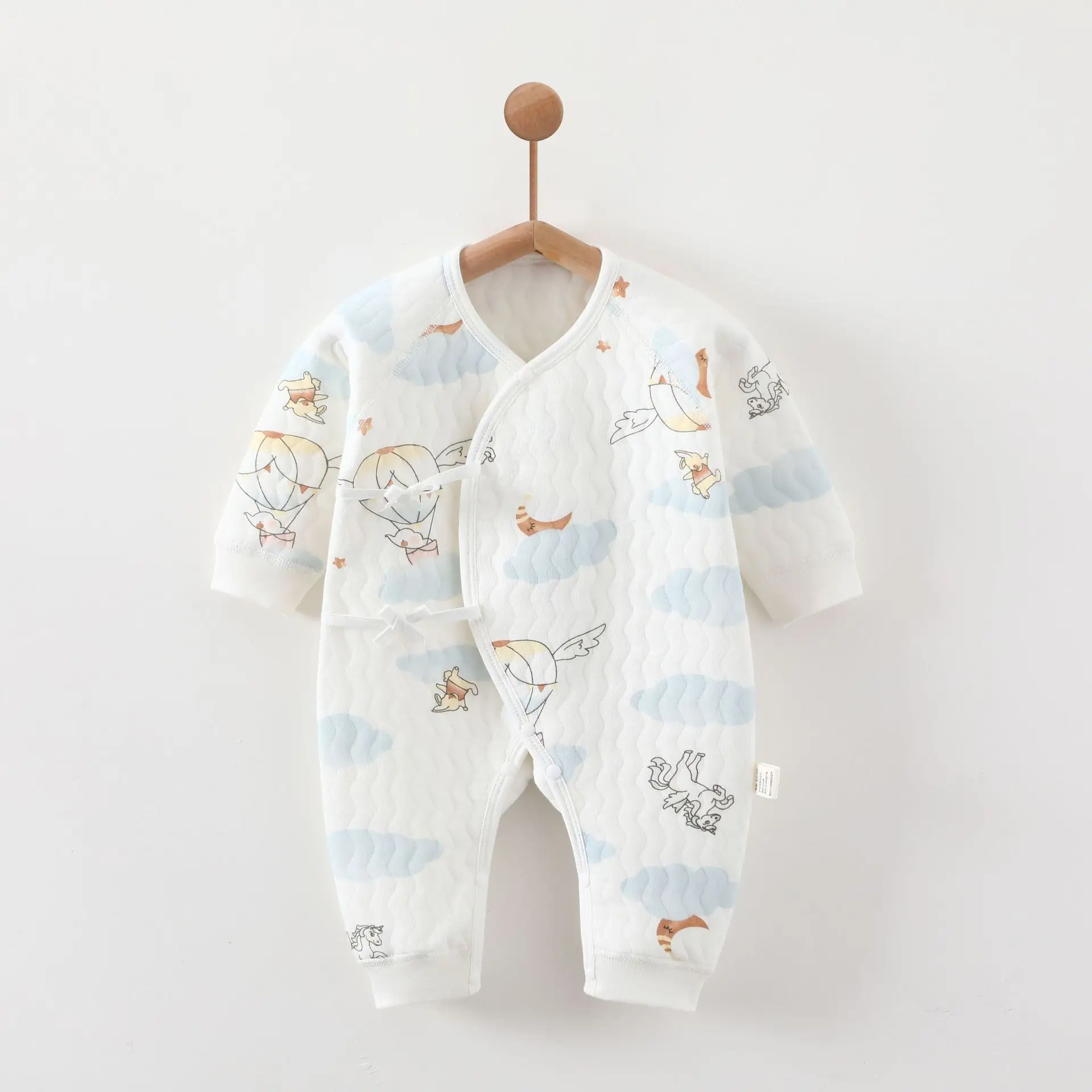 Newborn Three-Layer Warm Robe Pajamas for Baby - Image 9