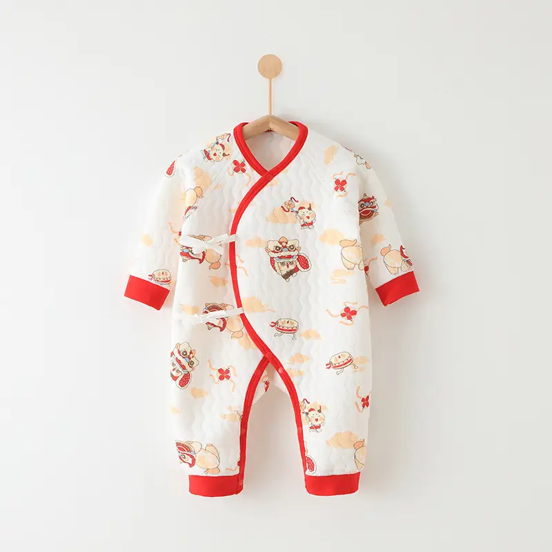 Newborn Three-Layer Warm Robe Pajamas for Baby - Image 14
