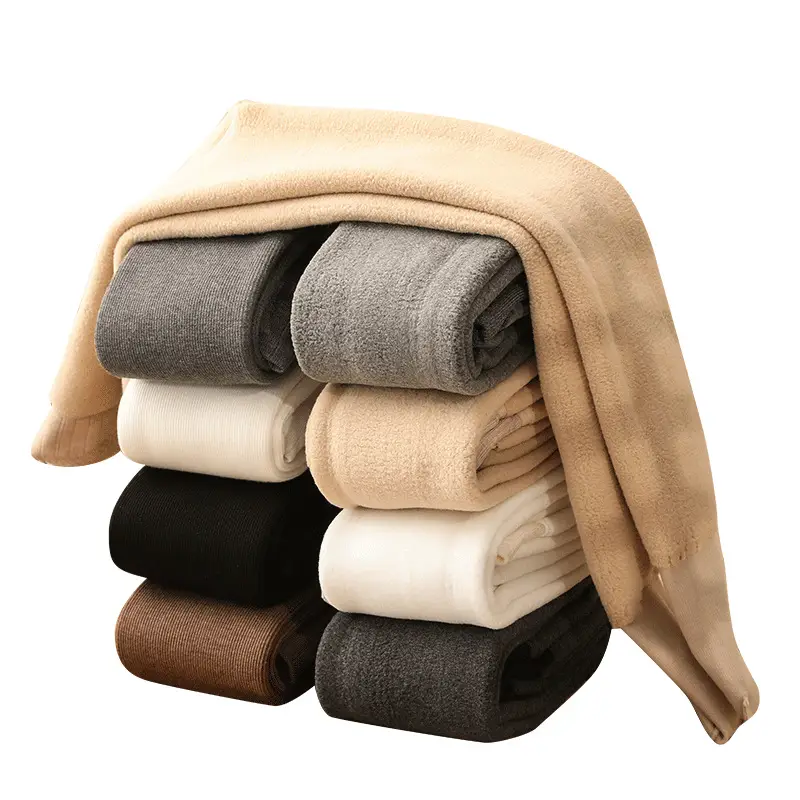 Black Velvet Leggings for Girls Autumn Winter Warm Outerwear