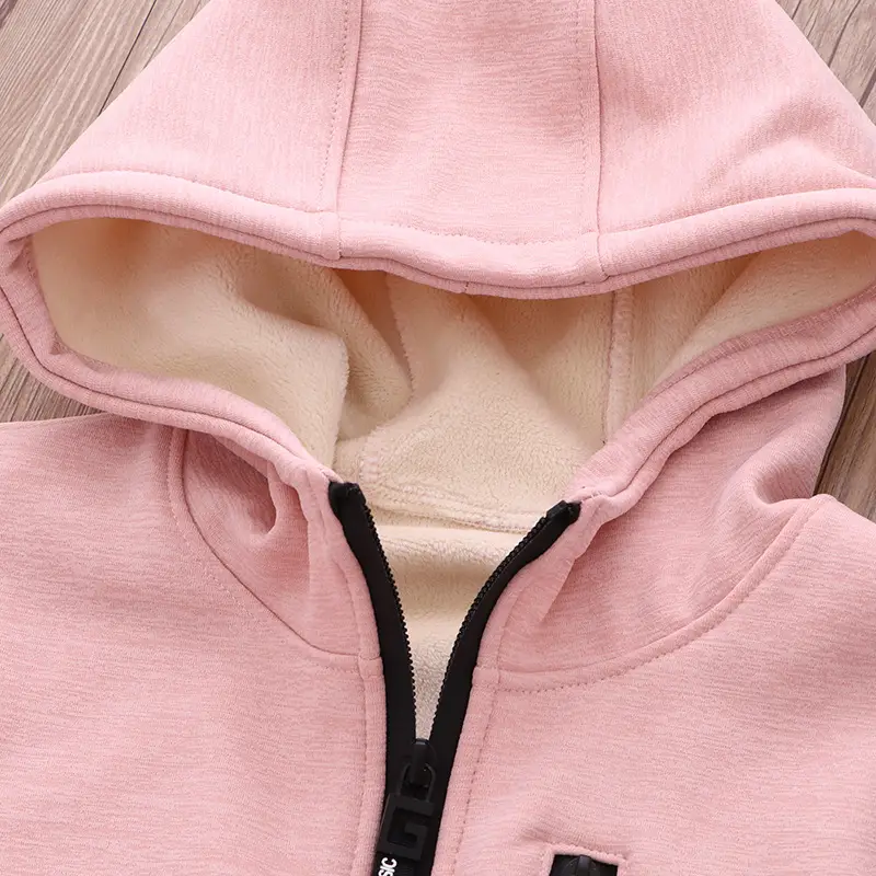 Men Fleece Hoodie Dark Blue Full Zip Winter Warm - Image 6