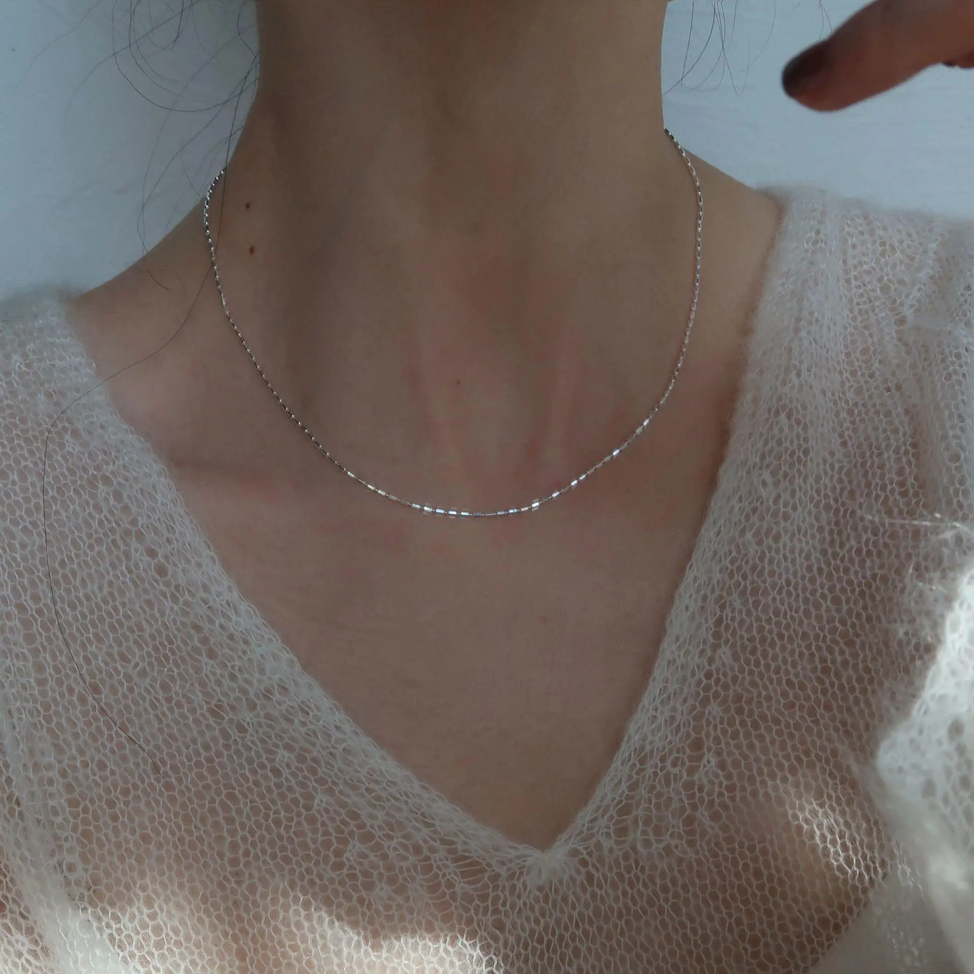 925 Sterling Silver Clavicle Necklace for Women — feature 1
