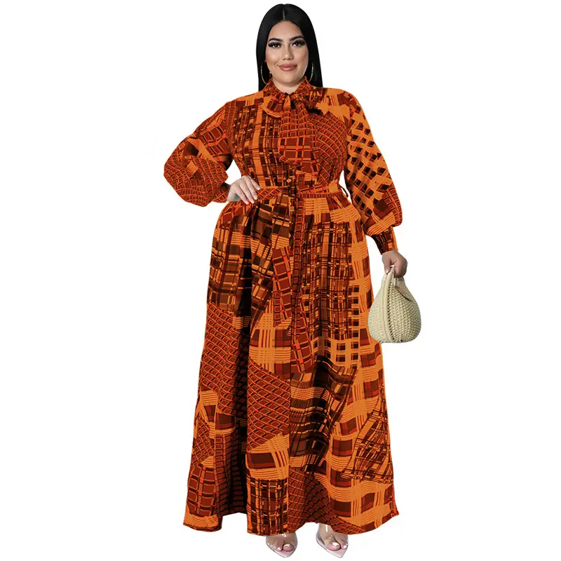 Long Sleeve Collar Dress Red Black White Patchwork Large - Image 10