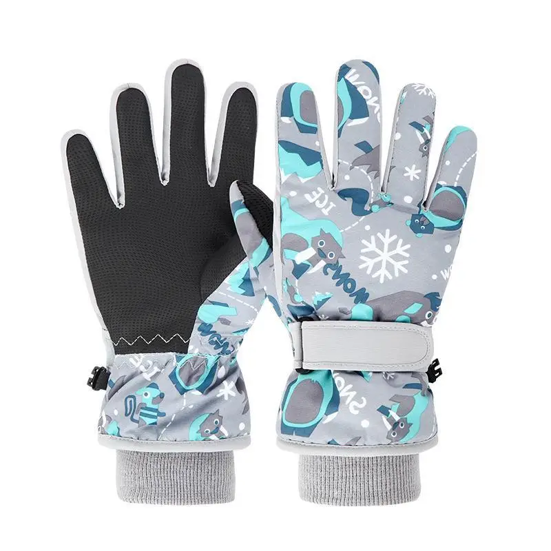 Winter Snow Gloves for Kids Cartoon Warm Five Finger - Image 14