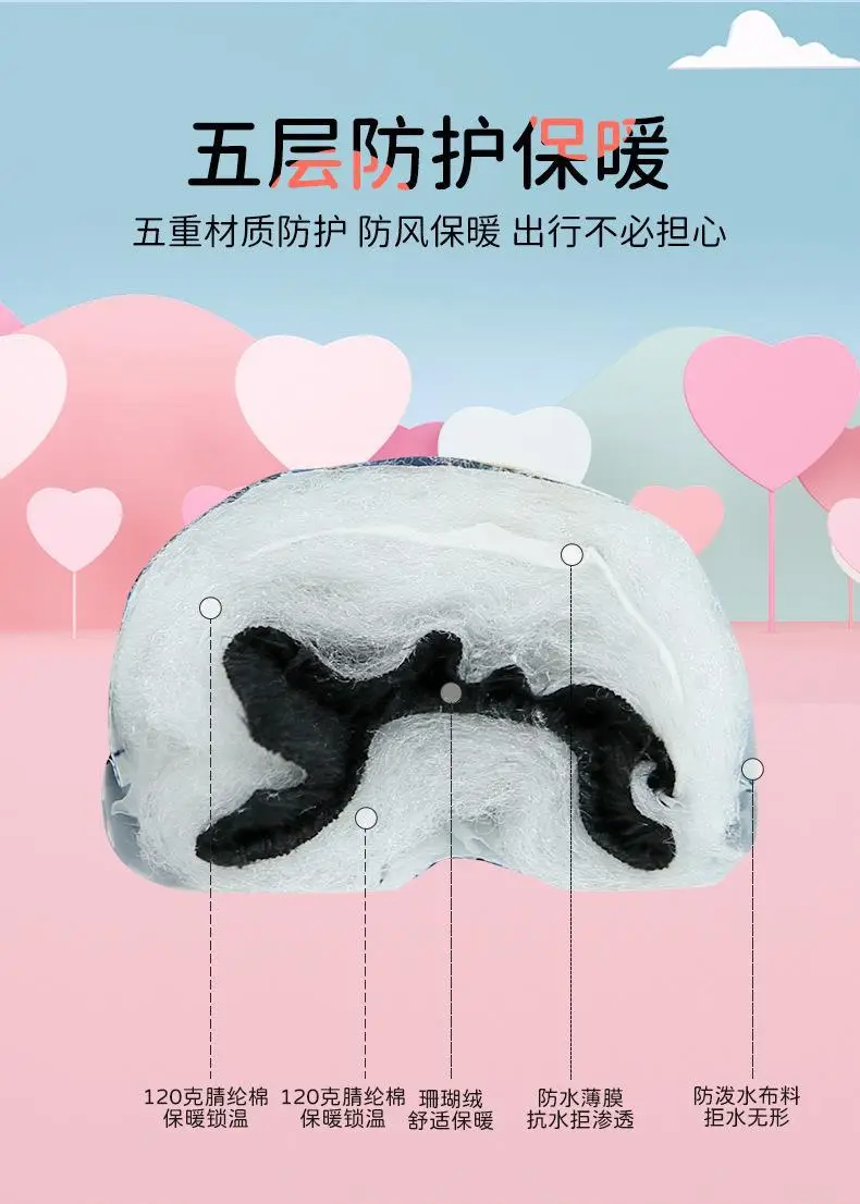 Winter Snow Gloves for Kids Cartoon Warm Five Finger — feature 15