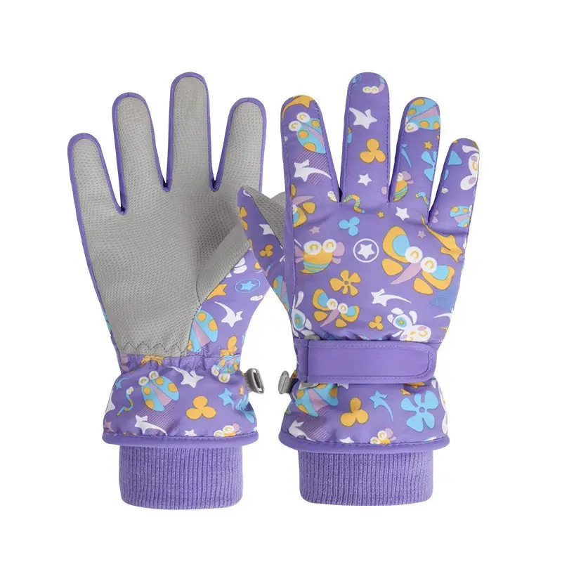 Winter Snow Gloves for Kids Cartoon Warm Five Finger - Image 4