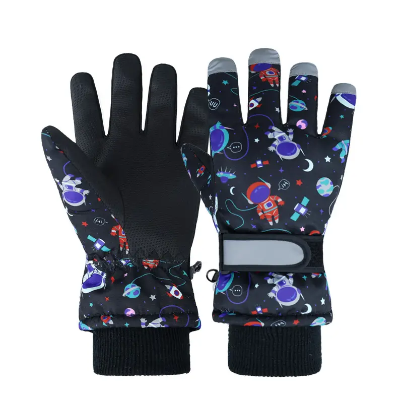 Winter Snow Gloves for Kids Cartoon Warm Five Finger - Image 5