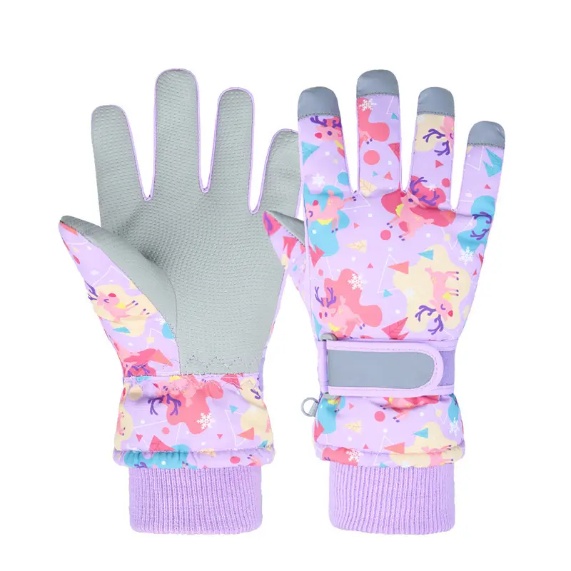 Winter Snow Gloves for Kids Cartoon Warm Five Finger - Image 9