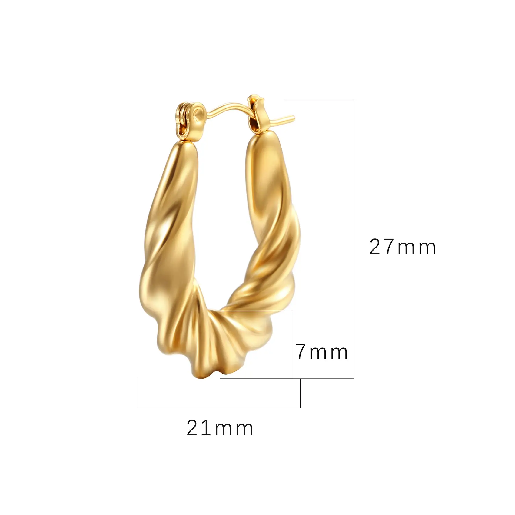 18K Gold & Silver Twist Earrings for Women — feature 5