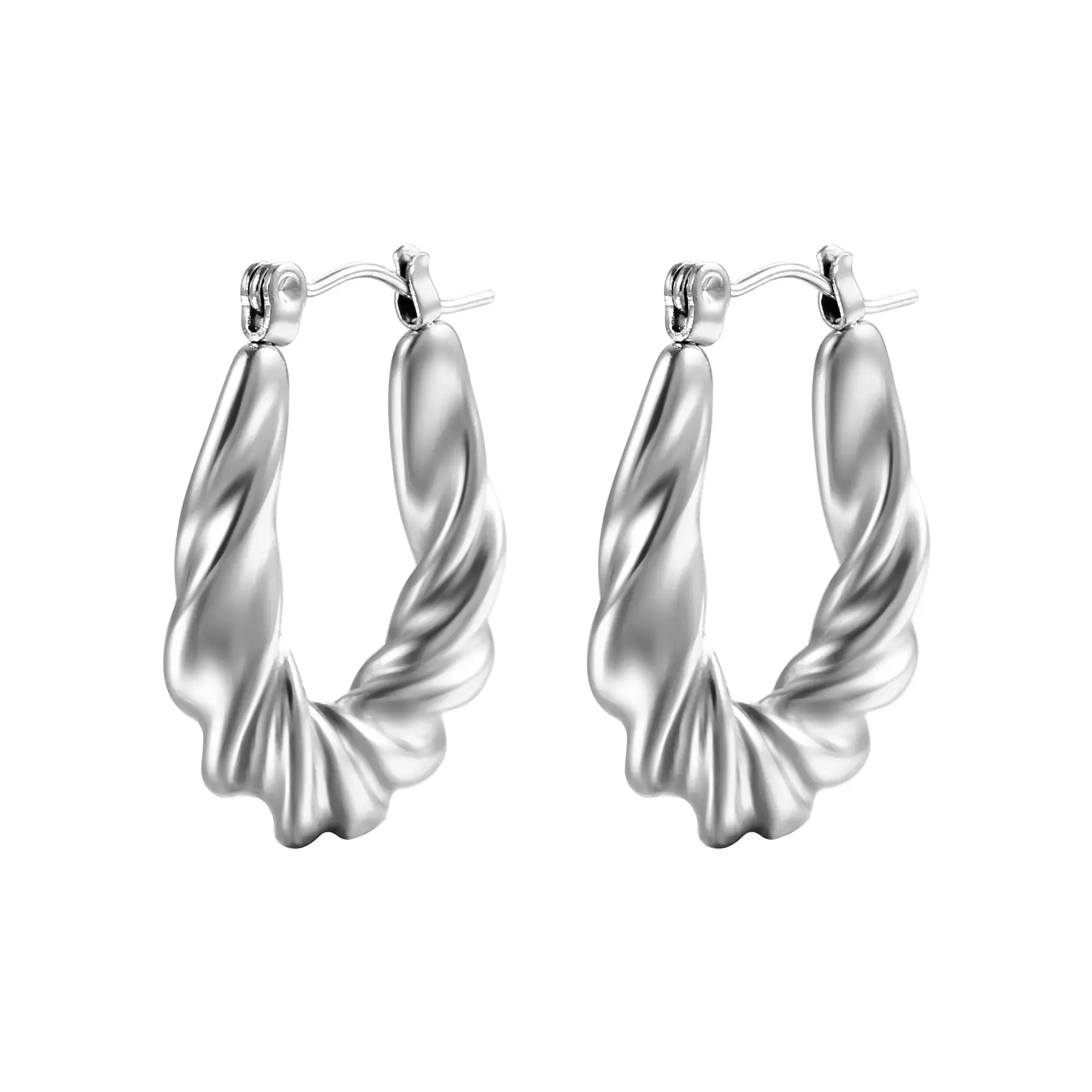 18K Gold & Silver Twist Earrings for Women — feature 4
