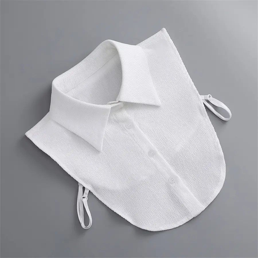 Women's White Houndstooth Collar Shirt Long Shirt Cross Border Manufacturer — feature 14