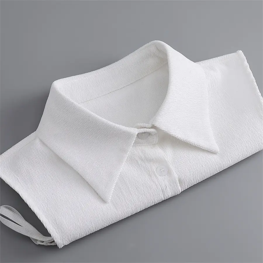 Women's White Houndstooth Collar Shirt Long Shirt Cross Border Manufacturer — feature 19