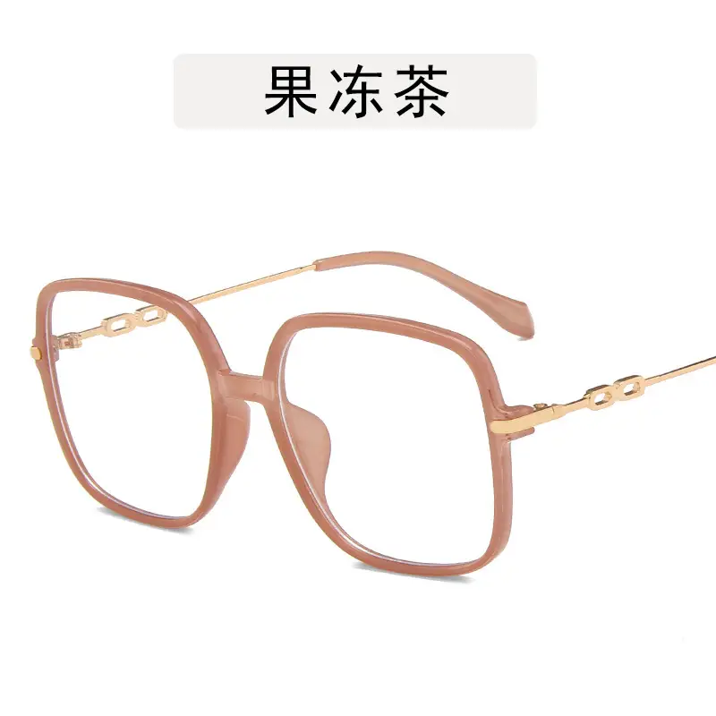 Korean Style Brown Large Frame TR90 Glasses - Image 2