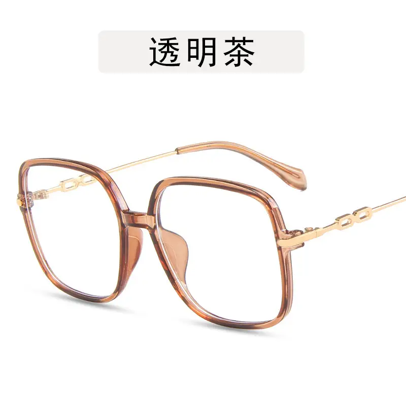 Korean Style Brown Large Frame TR90 Glasses - Image 3